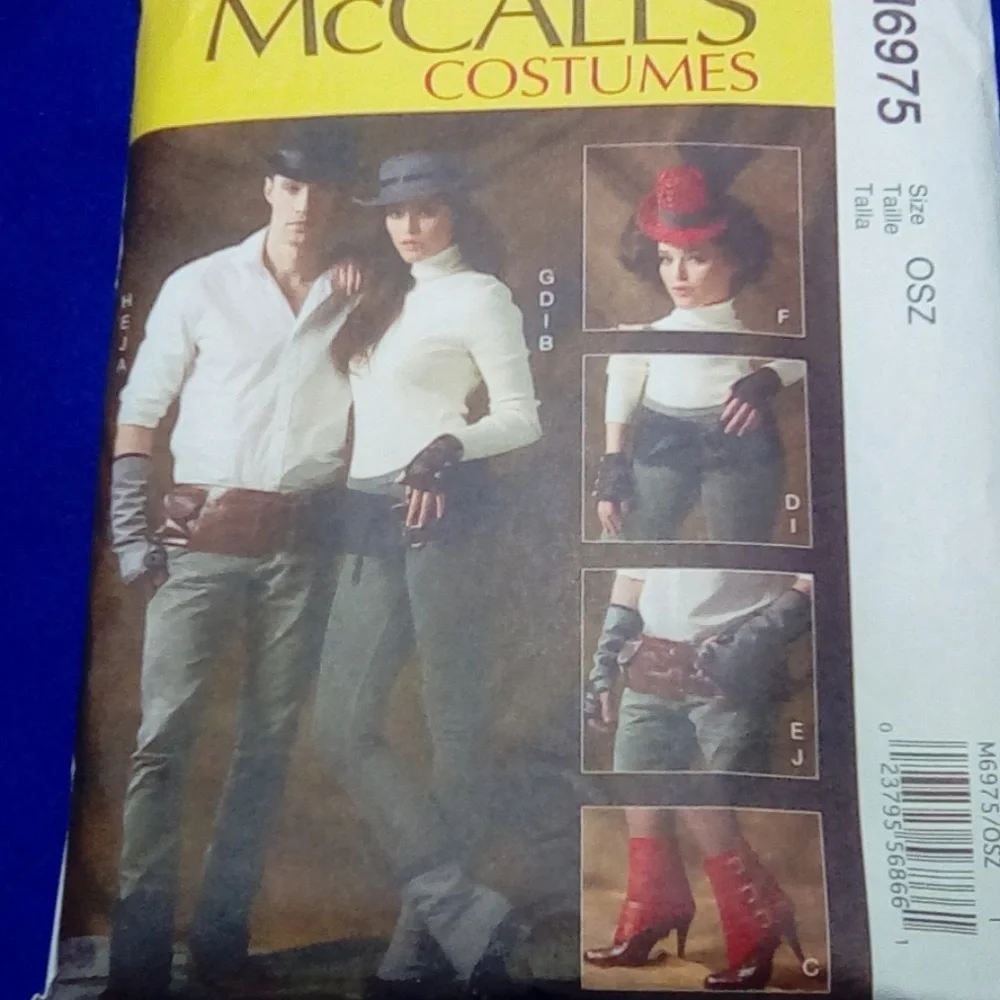 McCalls Steampunk Accessories spats, hats, belts...